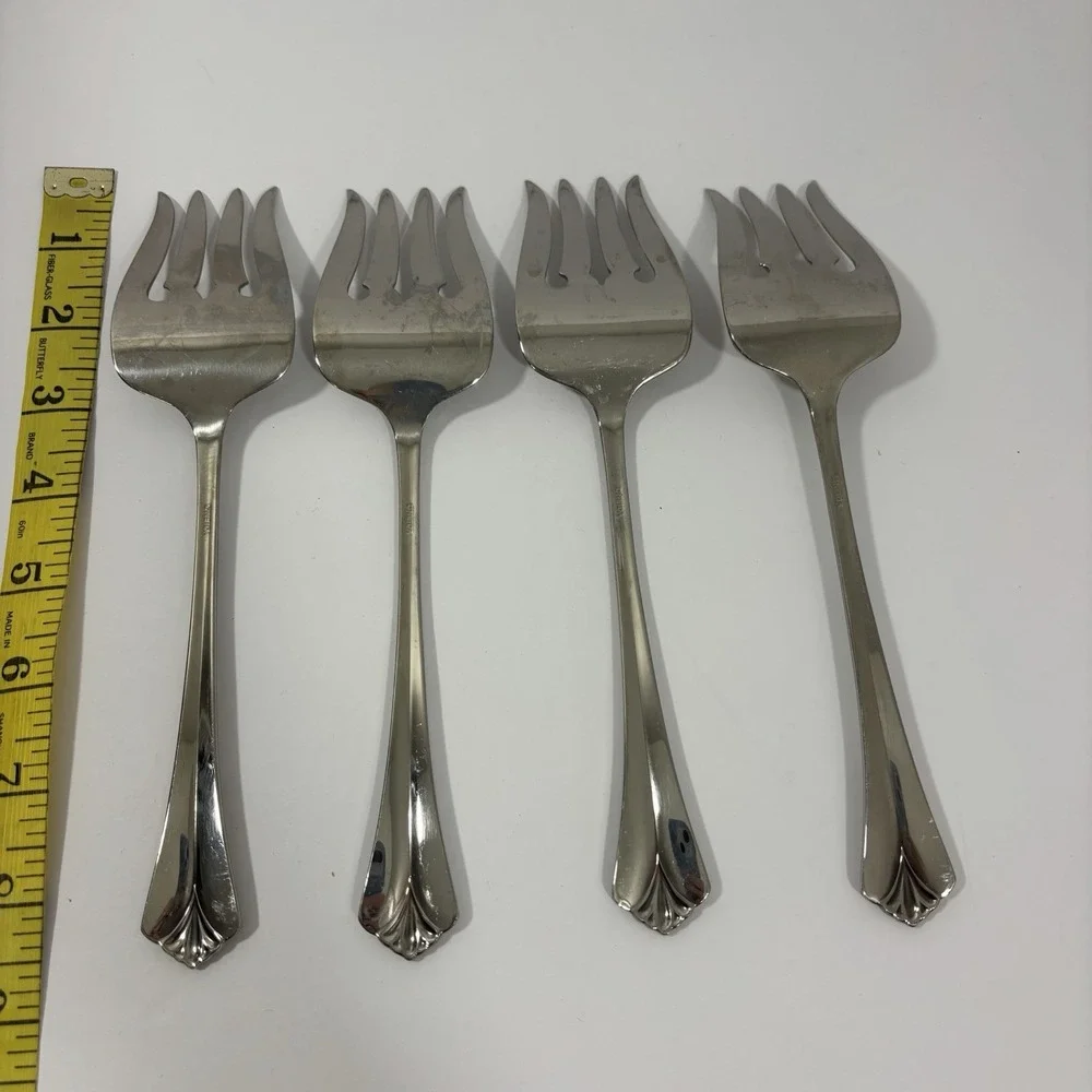 Oneida Westgate Royal Crest Set of 4 Cold Meat Fork USA Made